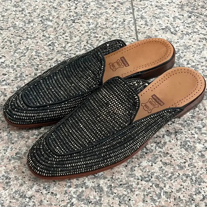 [BUNJANG] Casablanca Italy Sapphire Leather Loafer Mules / [42] 이태리 카사블랑카 사피르 가죽 로퍼 뮬 블로퍼