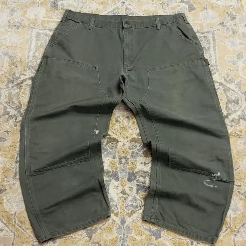 [BUNJANG] Carhartt B136 Double Knee Work Pants Moss Green (2009 Vintage) / [칼하트] 09년산 B136 MOS 더블니 팬츠 (42x30)