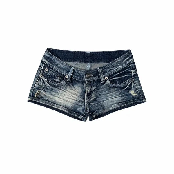 [BUNJANG] ArchiveX Y2K Washed Micro Denim Shorts M / 아카이브엑스 y2k 워싱 마이크로 데님 숏팬츠 M