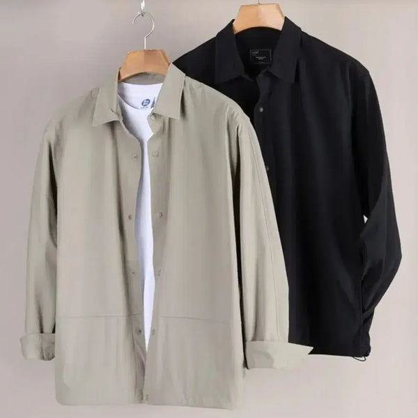 [BUNJANG] ZIOZIA Unisex String Hem Outer Shirt / 지오지아 남녀공용 밑단스트링 아우터 셔츠 (AAD1WC3101)
