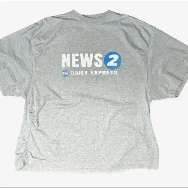 [BUNJANG] Nonde News Puckering Short Sleeve T-shirt / 논노드 뉴스 퍼커링 반팔 1사 새상품