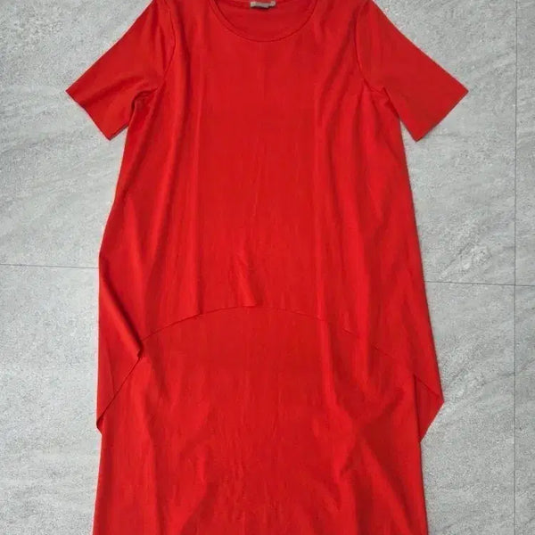 [BUNJANG] COS Unbalanced Flare Short Sleeve Dress S (Orange Red) / [국내정품] COS 코스 언밸런스 플레어 반팔 원피스 S (오렌지 레드)