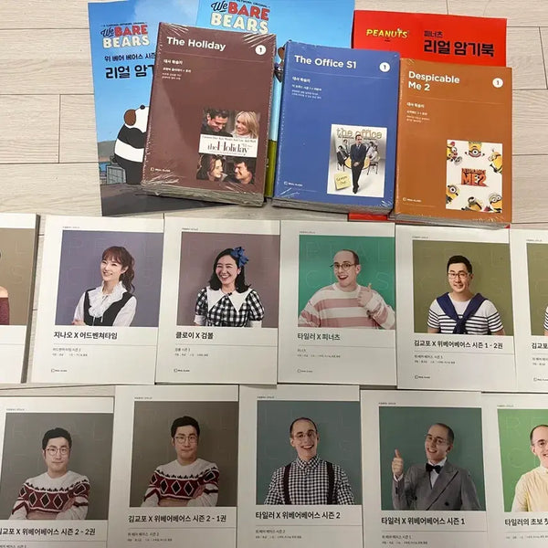 [BUNJANG] Real Class Textbook Set (Tyler, We Bare Bears, Dialogue Worksheets, Real Memorization Book, etc.) - 55 Volumes / 리얼 클래스 교재셋트 (타일러,위베어베어스,대사학습지,리얼암기북등 55권