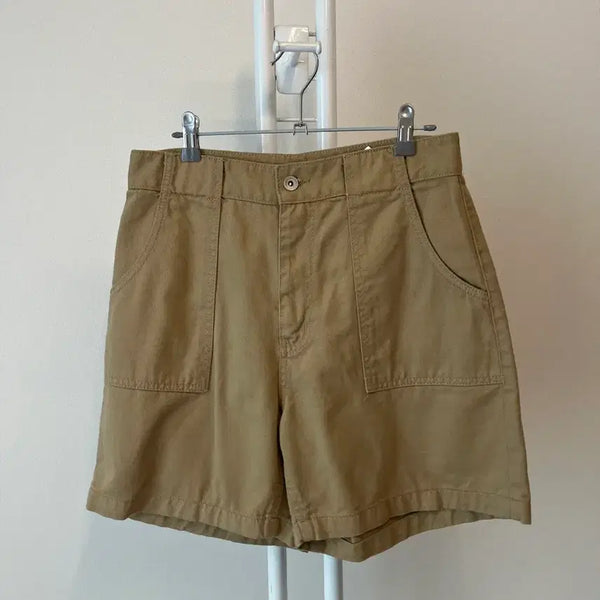 [BUNJANG] Uniform Bridge Cotton Fatigue Shorts Beige / 유니폼브릿지 코튼 퍼티그 베이지 쇼츠