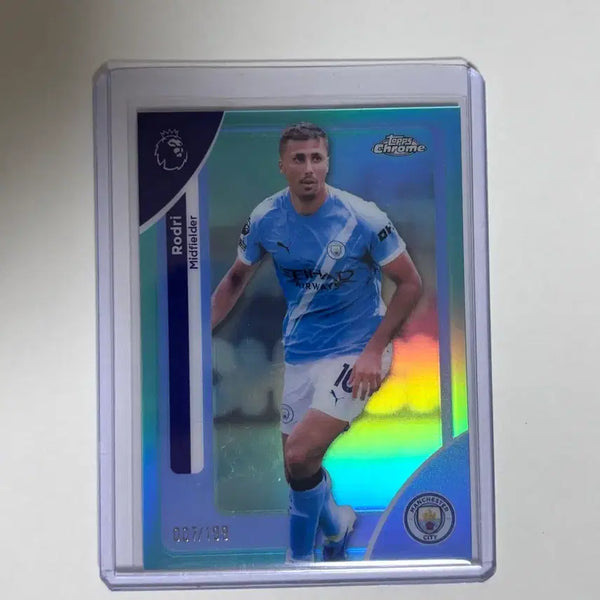 [BUNJANG] Manchester City Rodri Chrome Football Card Limited Edition 199 / 맨시티 크롬 로드리 축구 카드 199한정