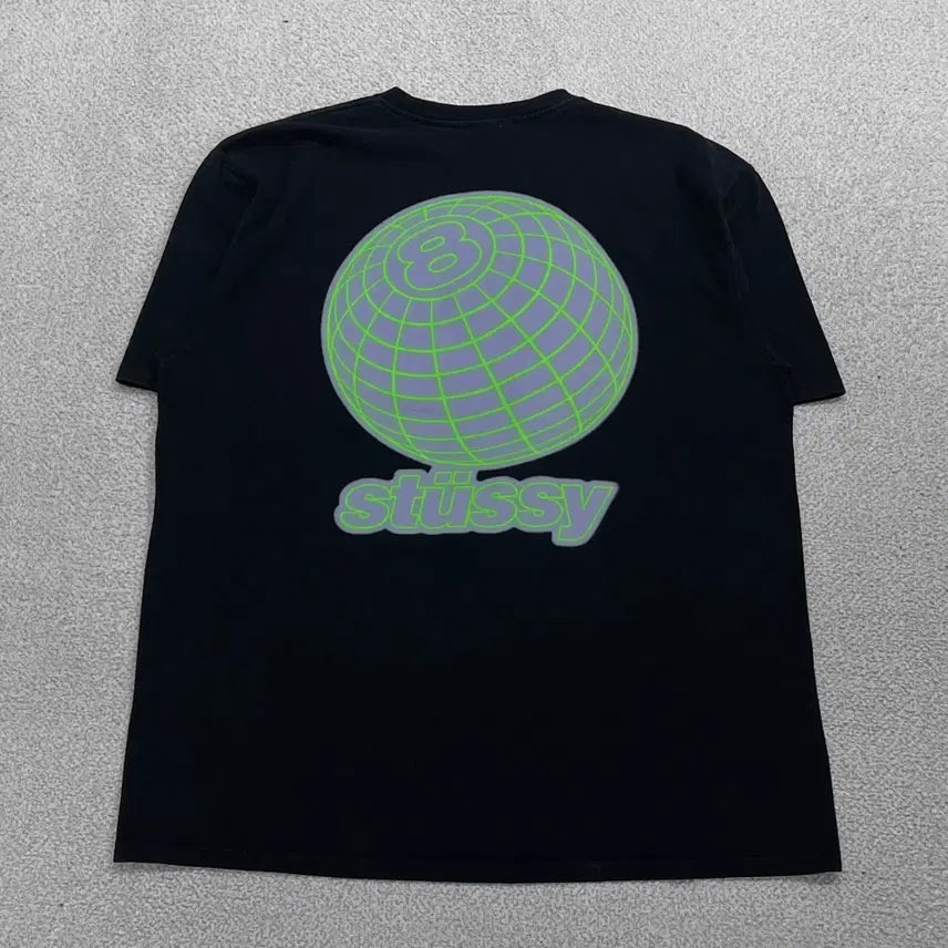 [BUNJANG] Stussy 8 Ball Grid Short Sleeve T-Shirt Black / 스투시 Stussy 8볼 그리드 반팔티 블랙
