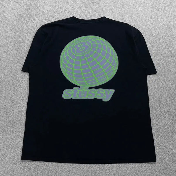 [BUNJANG] Stussy 8 Ball Grid Short Sleeve T-Shirt Black / 스투시 Stussy 8볼 그리드 반팔티 블랙