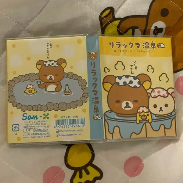 [BUNJANG] Sealed Vintage Rilakkuma Hot Spring Memo Pad Set (Rilakkuma, Korilakkuma, Kiiroitori) / 미개봉 고전 리락쿠마 온천 메모지 코리락쿠마 키이로이토리