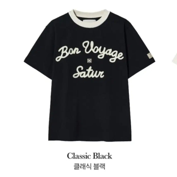 [BUNJANG] Setteur Logo Embroidered Voyage Short Sleeve T-Shirt Black / 세터 로고 자수 보야지 반팔 티셔츠 블랙
