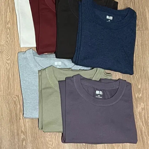 [BUNJANG] Uniqlo U Crew Neck T-Shirts (Set of 7) / [M] 유니클로u 크루넥 7장