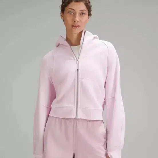 [BUNJANG] Lululemon Scuba Oversized Full Zip Hoodie Pink (XS/S) / 룰루레몬 스쿠바 오버사이즈 풀집 후드 핑크 (xs/s)