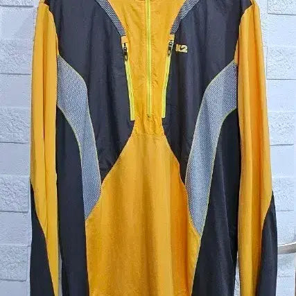 [BUNJANG] K2 Yellow Full Zip Fleece Hoodie L / (R)K2 집업 등산복 옐로우 L