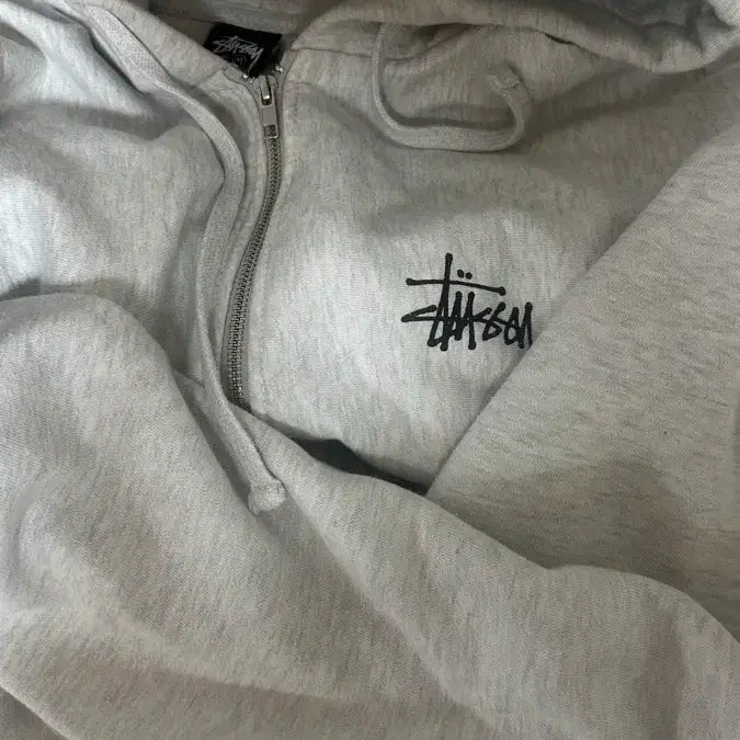 [BUNJANG] Stussy Grey Hoodie M / 회색 스투시 후드집업 M