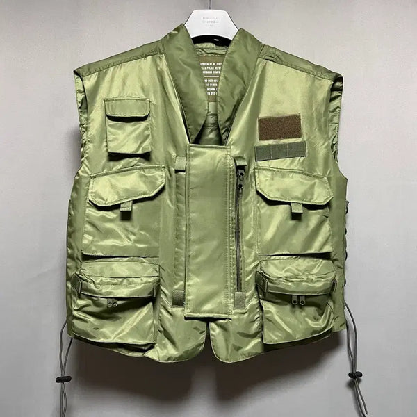 [BUNJANG] Military Multi-Pocket Vest Sage Green M / 밀리터리 멀티포켓 베스트 세이지그린 M