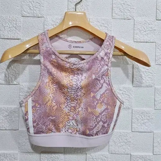 [BUNJANG] Adidas Athleisure Snake Pattern Sports Bra (65B) / (R)아디다스 애슬레저 브라탑 스네이크 패턴 65B