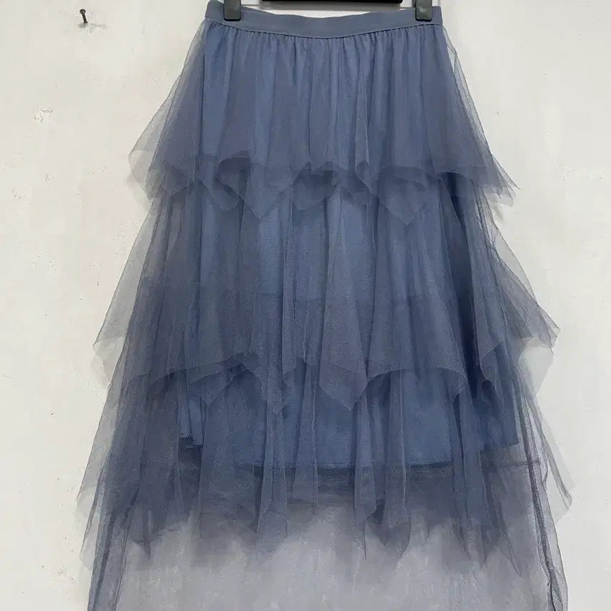[BUNJANG] Mesh Tiered Long Skirt / 특가새)N6712 망사 캉캉 롱 스커트.샤 스커트