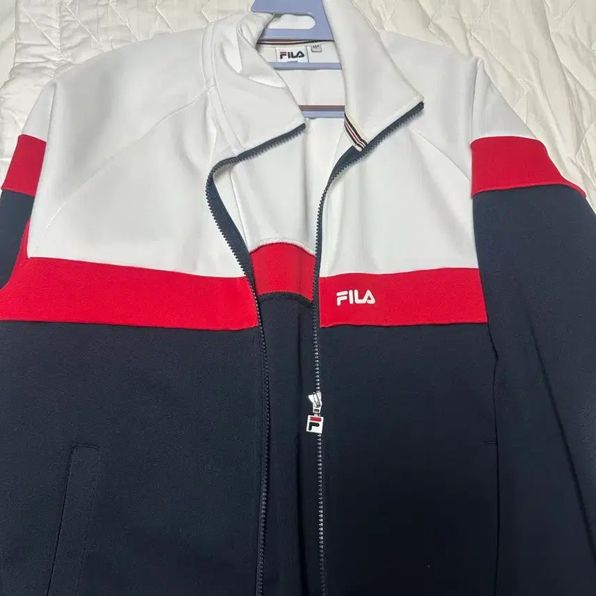 [BUNJANG] Fila Track Jacket Zip-Up Navy Red White / 휠라 트랙탑 집업 네이비 레드 화이트