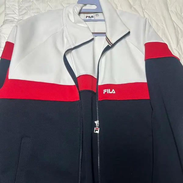 [BUNJANG] Fila Track Jacket Zip-Up Navy Red White / 휠라 트랙탑 집업 네이비 레드 화이트