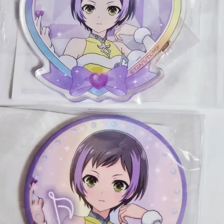 [BUNJANG] Pretty Rhythm Rainbow Live Marukuji Ito Acrylic Keyring & Can Badge Set (Sealed) / 꿈의 라이브 프리즘스톤 프리티리듬 레인보우 라이브 꿈라프 마루쿠지 이토