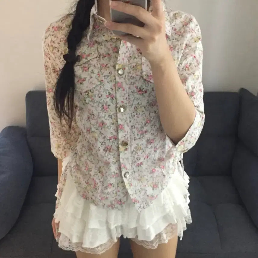 [BUNJANG] Liz Lisa Shirring Shirt / Liz Lisa 리즈리사 히메갸루 페어리 셔링 셔츠