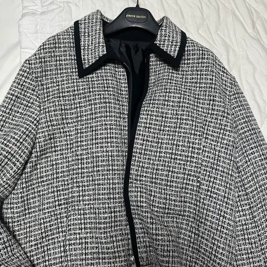 [BUNJANG] Pierre Cardin Tweed Jacket Black / 엘무드 트위드 자켓