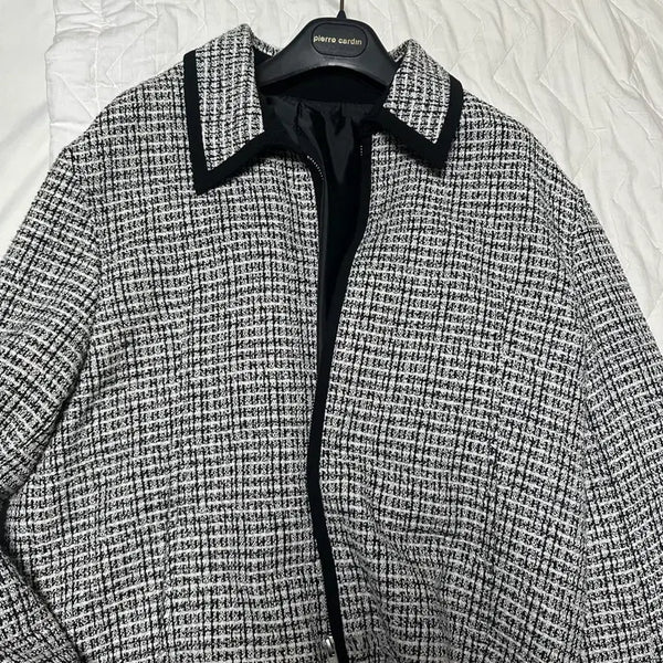 [BUNJANG] Pierre Cardin Tweed Jacket Black / 엘무드 트위드 자켓