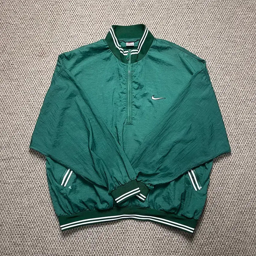 [BUNJANG] Nike 90s Big Logo Half-Zip Green XXL / 나이키 90s 빅로고 반집업 그린 XXL