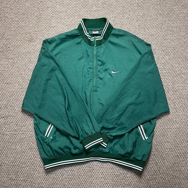 [BUNJANG] Nike 90s Big Logo Half-Zip Green XXL / 나이키 90s 빅로고 반집업 그린 XXL