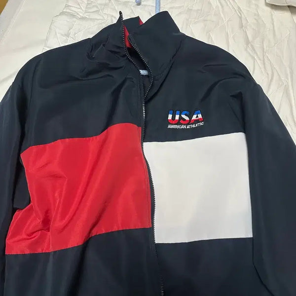 [BUNJANG] American Athletic Windbreaker Jacket / USA 아메리칸 애슬레틱 바람막이 자켓