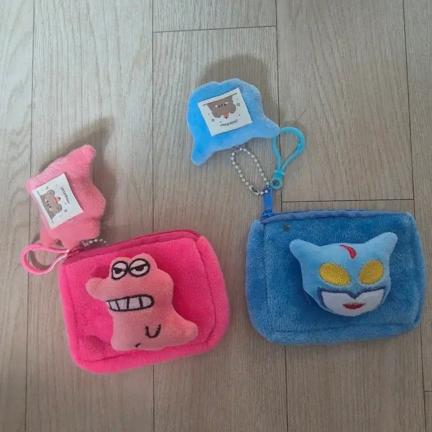 [BUNJANG] Character Pouch Set (Pink/Blue) / 캐릭터 파우치 핑크/블루