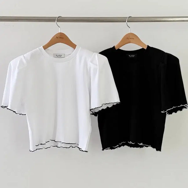 [BUNJANG] BISSINI Line Flare T Black New / 바이씨니 라인플레어티 블랙 새상품