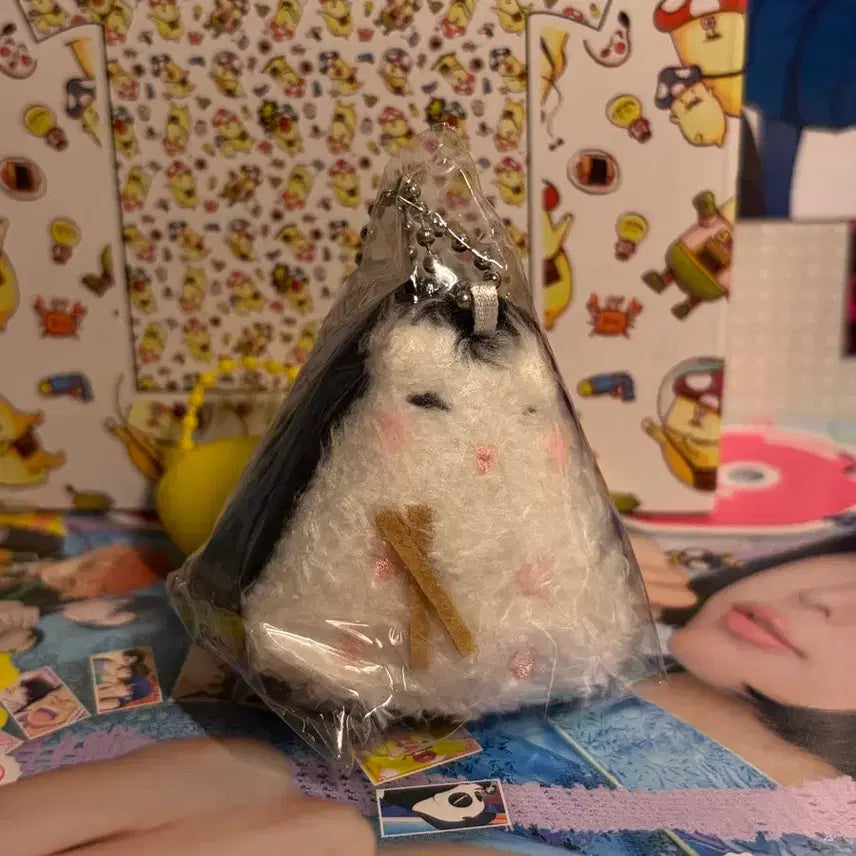 [BUNJANG] Onigiri Ham Plush Keychain / 오니기리햄 인형 키링