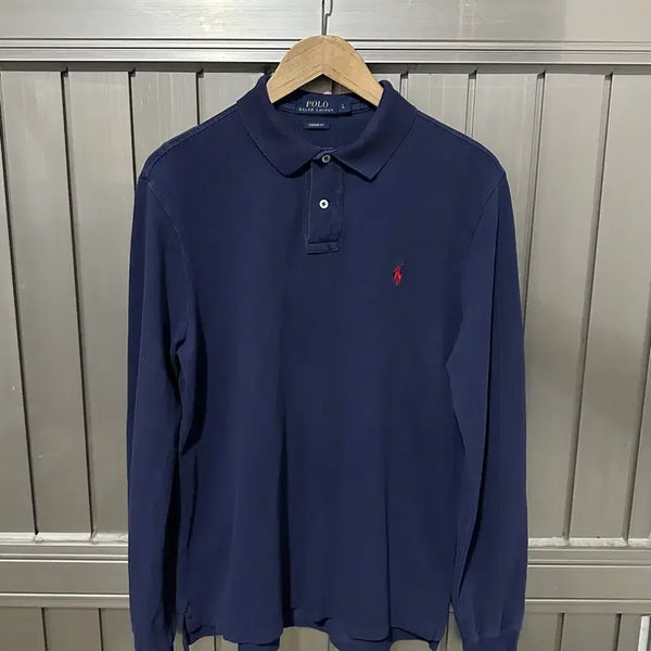 [BUNJANG] Polo Ralph Lauren Navy PK Long Sleeve T-Shirt / 폴로 랄프로렌 네이비 pk 긴팔 티셔츠
