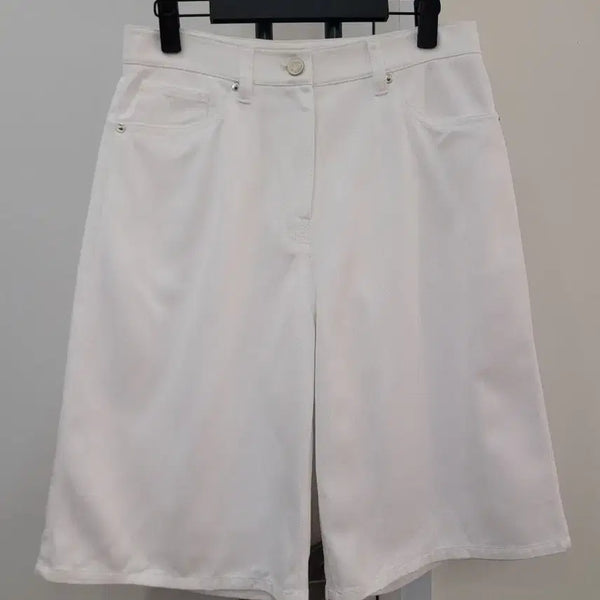 [BUNJANG] She's Miss 25SS White Denim Bermuda Shorts Size 66 / 25ss 쉬즈미스 화이트 데님소재 버뮤다 팬츠 66사이즈 미착용 새제품
