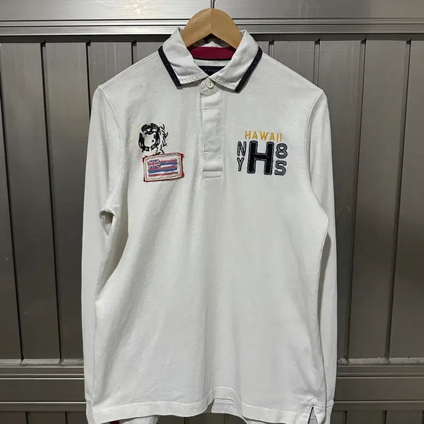 [BUNJANG] Tommy Hilfiger Hawaiian Print Long Sleeve T-Shirt / 타미힐피거 하와이안 pk 롱슬리브 긴팔 티셔츠