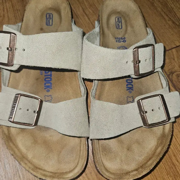 [BUNJANG] Birkenstock Arizona Taupe Suede Sandals Size 250 / 버켄스탁아리조나.타우페