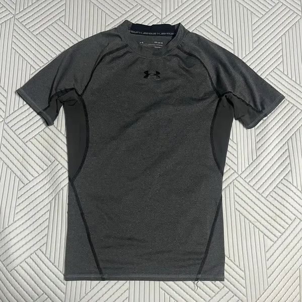 [BUNJANG] Under Armour HeatGear Performance Short Sleeve T-Shirt Charcoal / 언더아머 히트기어 기능성 반팔 M 트레이닝복 운동복 차콜