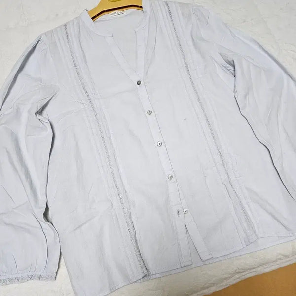 [BUNJANG] Oysho Pastel Lace Detail Blouse / 오이쇼 블라우스