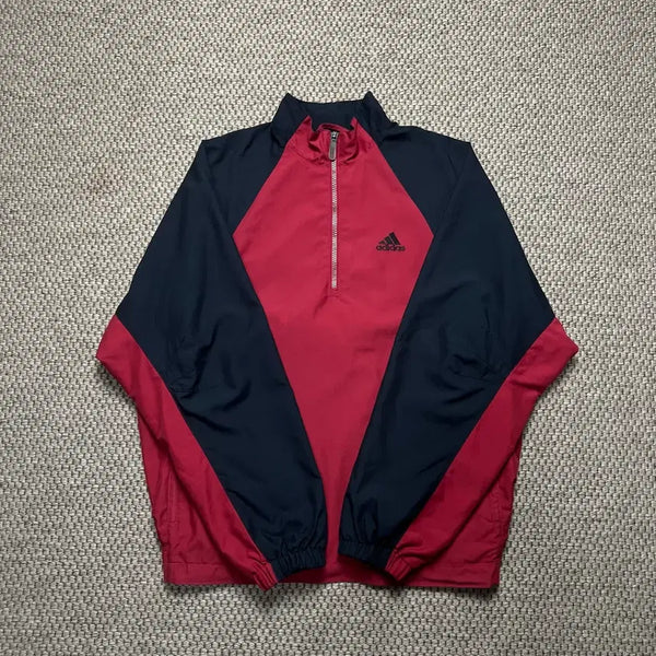 [BUNJANG] Adidas 00s Old School Half-Zip Red Size S / 아디다스 00s 올드스쿨 반집업 레드 S