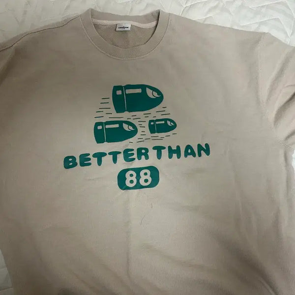 [BUNJANG] Better Than 88 Graphic Sweatshirt Beige / BETTER THAN 88 맨투맨 베이지