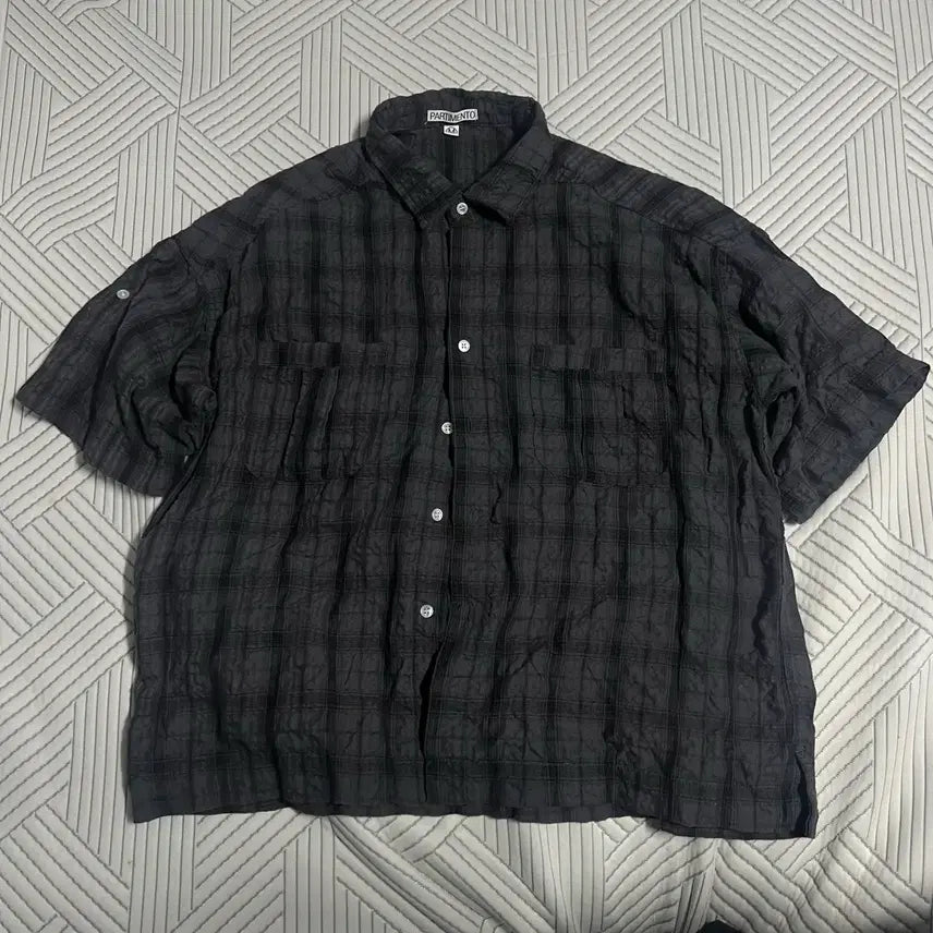 [BUNJANG] Partimento Check Short Sleeve Shirt M / 파르티멘토 반팔셔츠 M 체크 반팔티 셔츠티 아메카지
