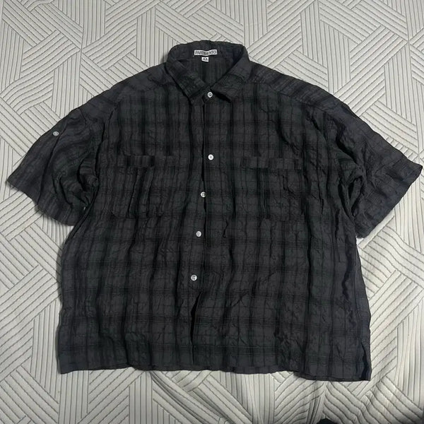 [BUNJANG] Partimento Check Short Sleeve Shirt M / 파르티멘토 반팔셔츠 M 체크 반팔티 셔츠티 아메카지
