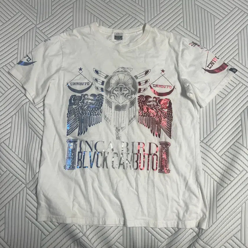 [BUNJANG] Urban Street Vintage Printing T-shirt White / 어반스트릿 반팔 화이트 S-M 빈티지 프린팅 반팔티 흰색