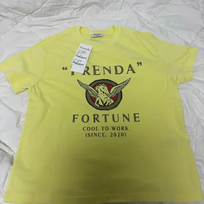 [BUNJANG] Frenda Lemon Short Sleeve T-Shirt / [새상품] 프렌다 레몬색 반팔티