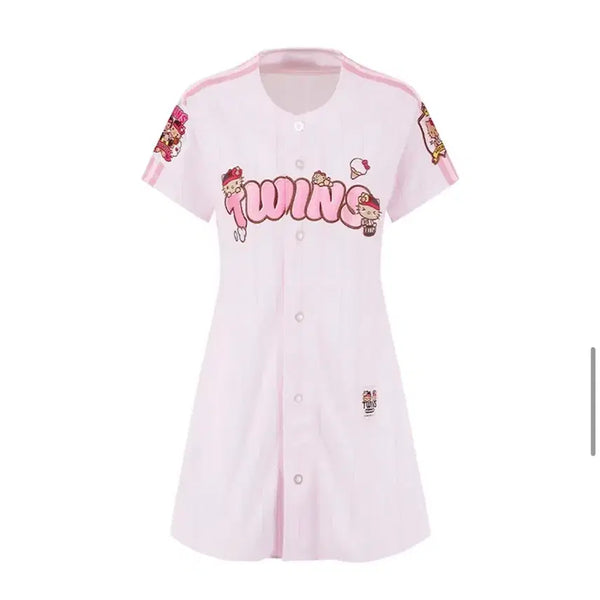 [BUNJANG] LG Twins Tanning Kitty One Piece Pink Pop Uniform / 원가양도) 태닝키티 엘지트윈스 원피스 핑크 팝 유니폼