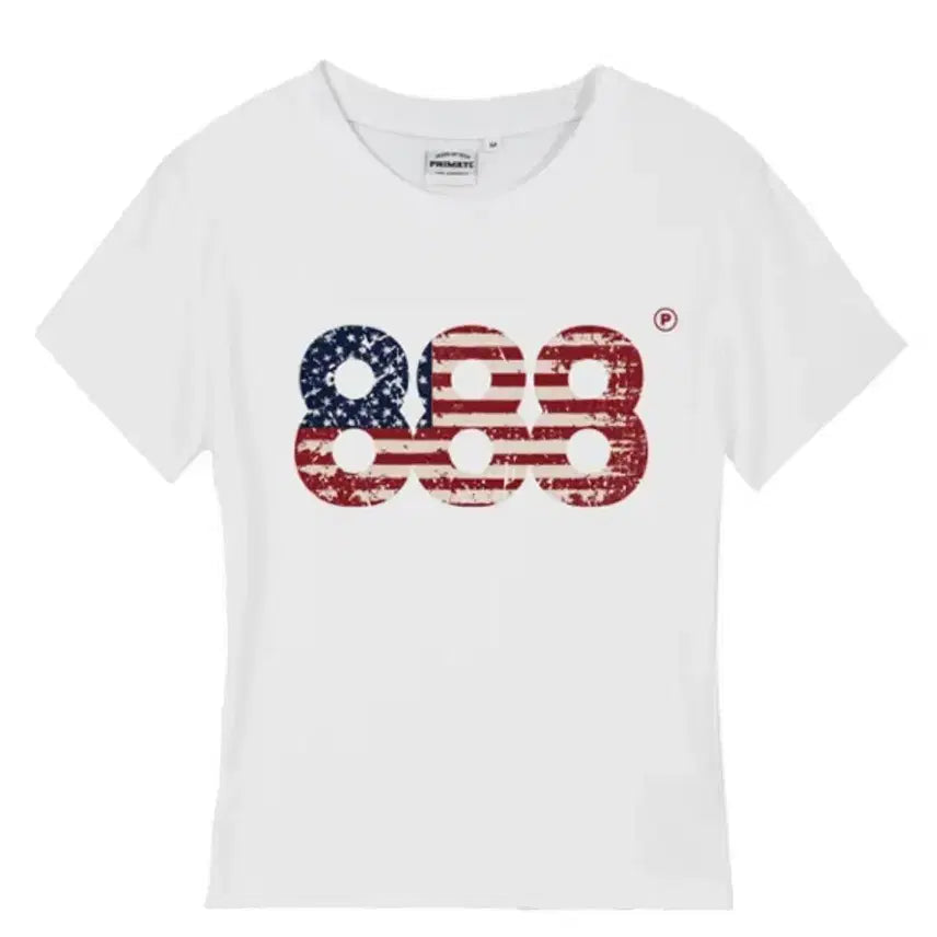 [BUNJANG] Prime Eight USA Number 888 Women's Slim Fit T-Shirt / 프라임에이트 USA NUMBER.888 여성 슬림핏 반팔티셔츠