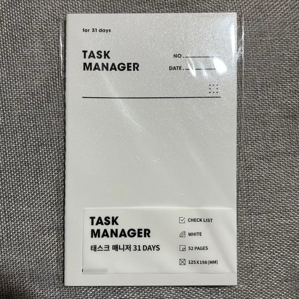 [BUNJANG] Momotask Task Manager 31 Days White Checklist / 모트모트 태스크 매니저 31DAYS 화이트 체크리스트