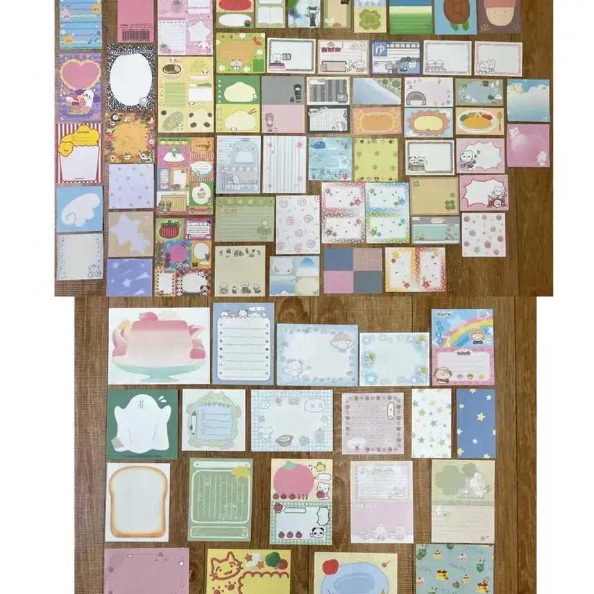 [BUNJANG] A, B, C Set - 78-79 Types - Memo Pad Sheets / [A, B, C] 떡메 떡메모지 소분 띵(78-9종)