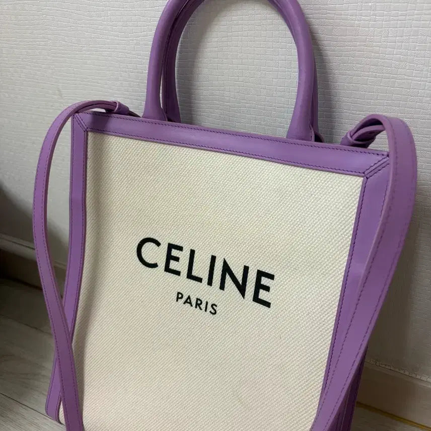 [BUNJANG] Celine Cabas Bag Purple Canvas Leather / 셀린느 카바스 백 퍼플 보라