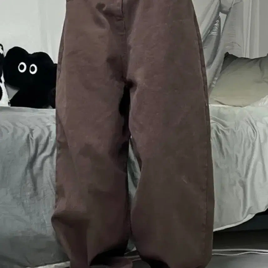 [BUNJANG] Romond Luke Wide Pants Brown / 에이블리 로몬 루크 와이드팬츠 브라운